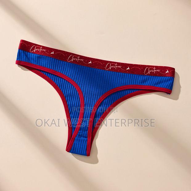Holiday Ribbed Cotton Thong 7sets