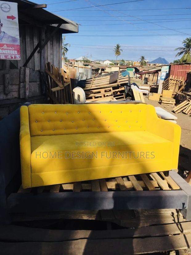 3 in 1 Yellow Material Sofa