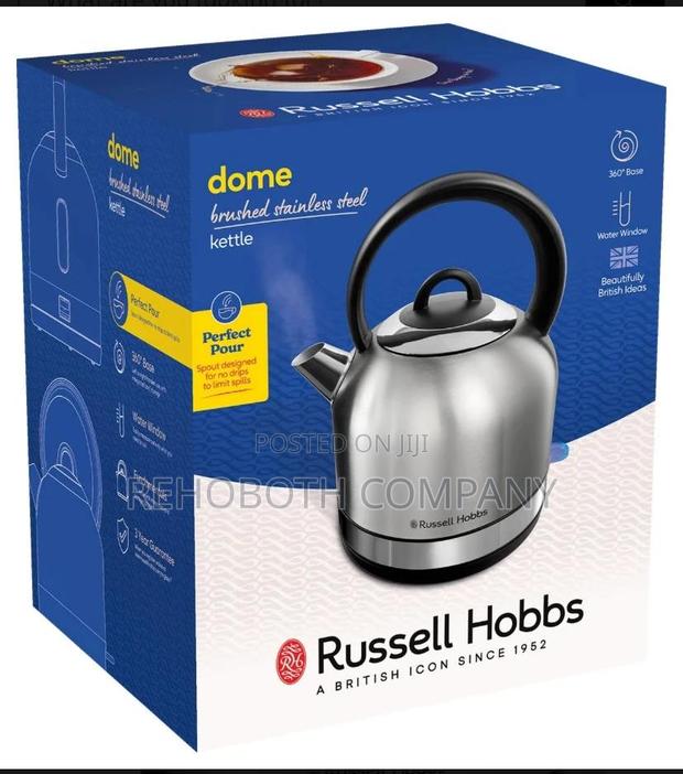 Russell Hobbs Dome Brushed Stainless Steel Kettle 1.5 Litres · Photo 3