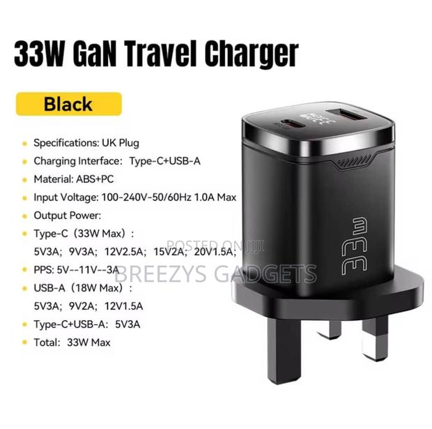 Essager 33w Gan Usb Type C Charger Digital Display Pd Fast Charging photo 2