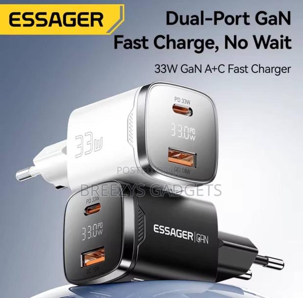 Essager 33w Gan Usb Type C Charger Digital Display Pd Fast Charging photo 4