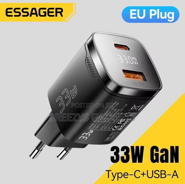 Essager 33w Gan Usb Type C Charger Digital Display Pd Fast Charging photo 5