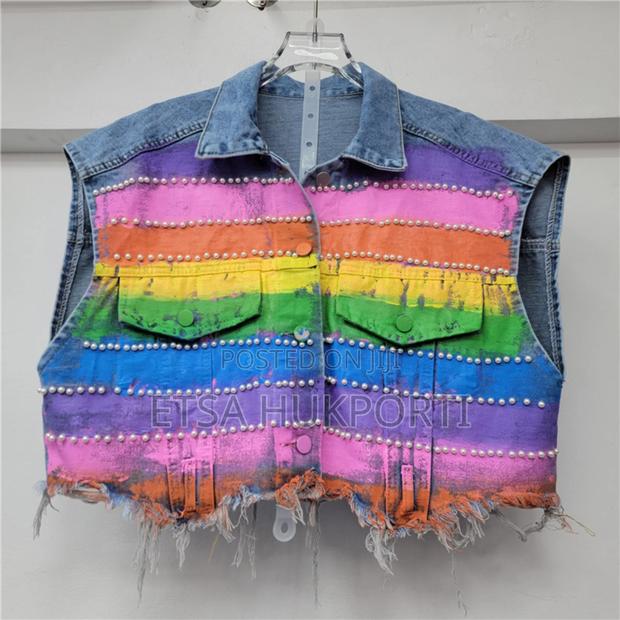Brand New Palato Rainbow Pearls Jeans Trouser Jacket From Holland photo 3
