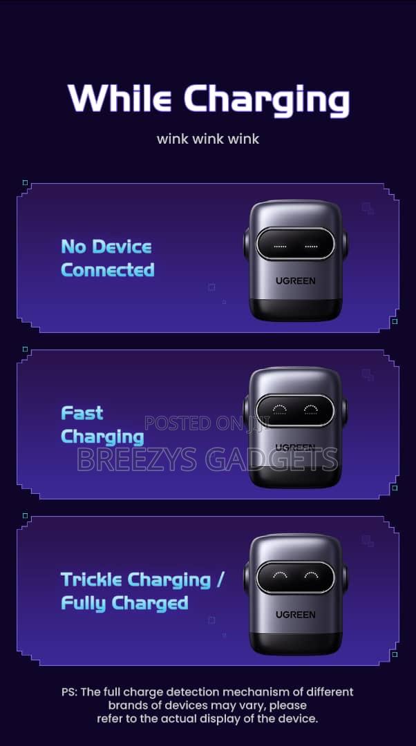 Ugreen 65w Gan Charger Robot Design Qc4.0 3.0 Pps For iPhone Andriod photo 8