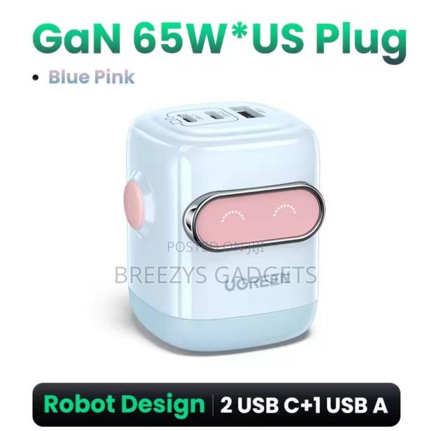 Ugreen 65w Gan Charger Robot Design Qc4.0 3.0 Pps For iPhone Andriod photo 2
