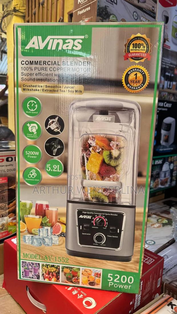 Avinas Commercial Blender 5.2 Liters .5200watt photo 3