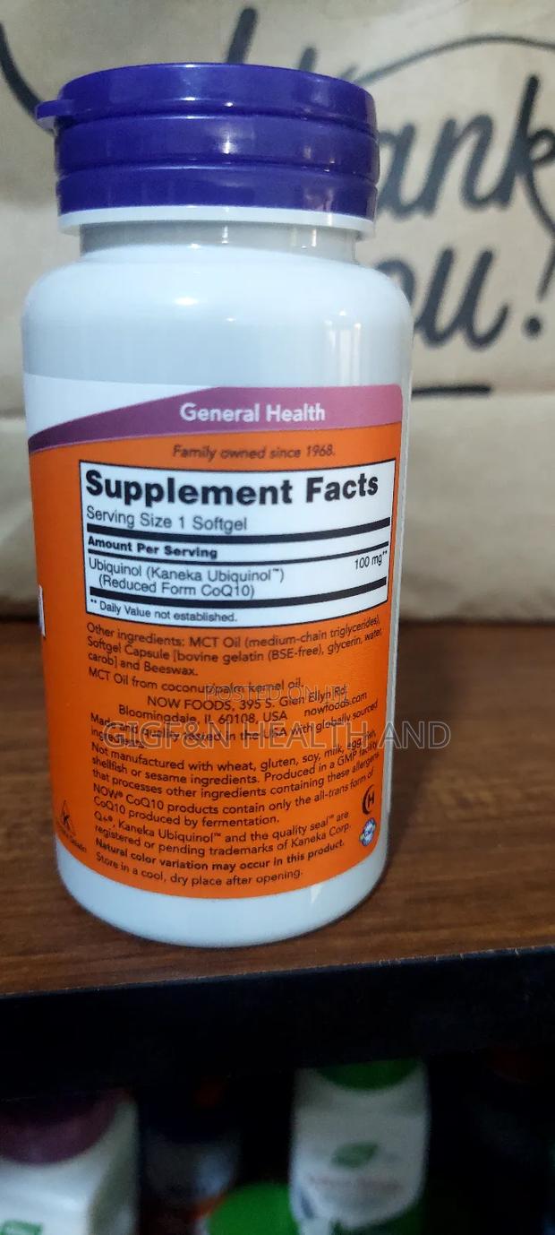 Now Foods, Ubiquinol 100mg, 60 Softgel ( Cardio and Fertility) photo 2