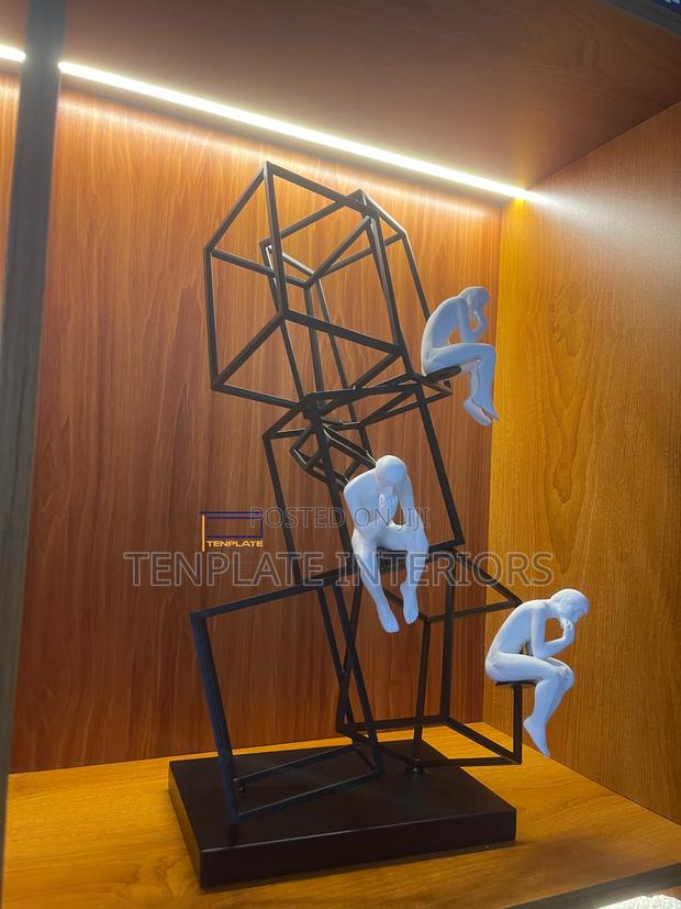Creative Thinkers On Stack Cubes Sculpture photo 3