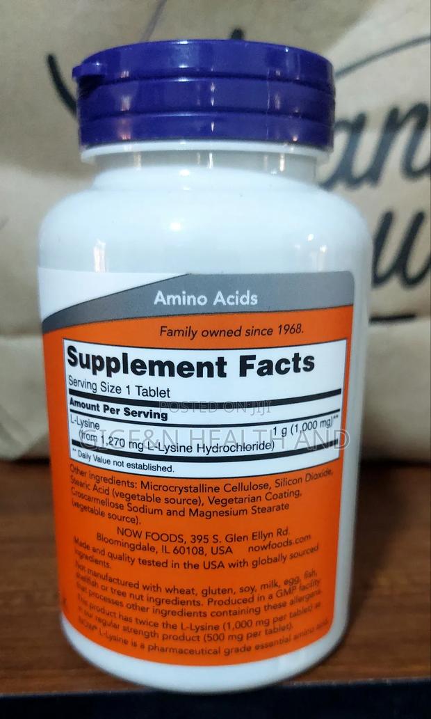 L-lysine, 1000mg, 100 Tablets (Support Collagen& Sleep) photo 2