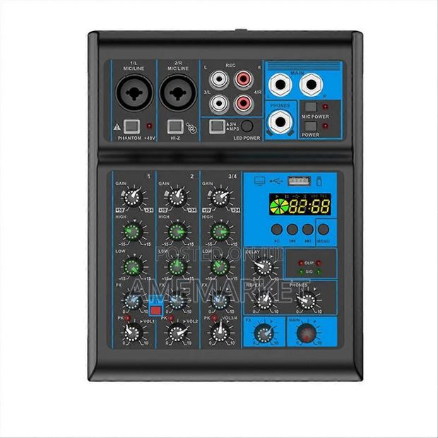 4 Channel Mixer Professional Audio 4 Channel Console Sound Card