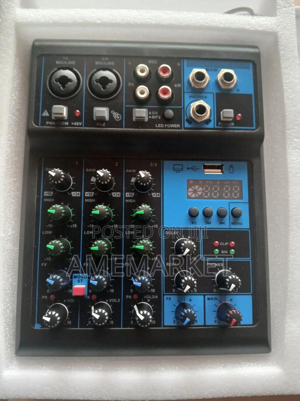 4 Channel Mixer Professional Audio 4 Channel Console Sound Card photo 3