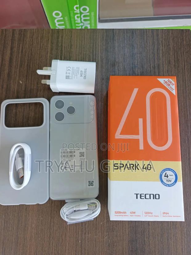 New Tecno Spark 40 128 GB Gray photo 2