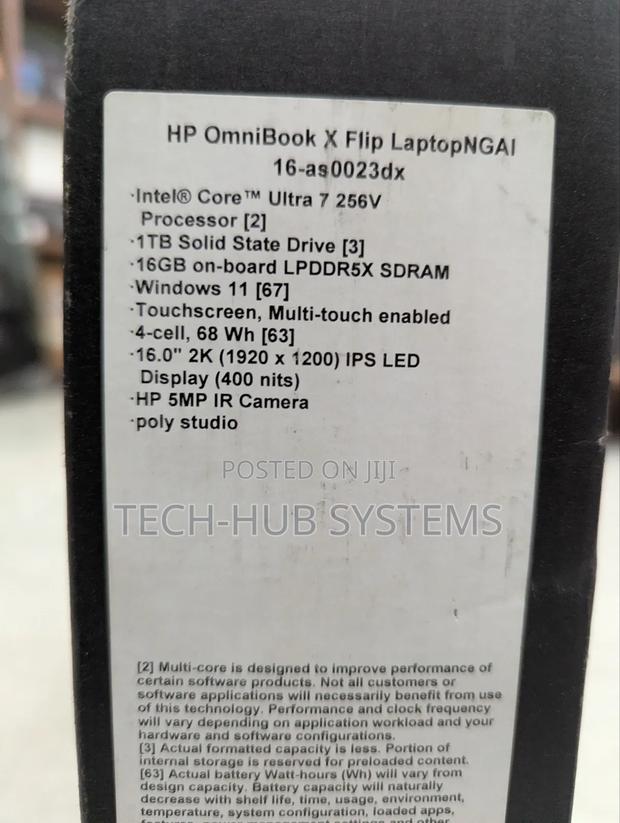 New Laptop HP OmniBook X Flip 16" 16GB Intel Core Ultra 7 SSD 1T photo 3