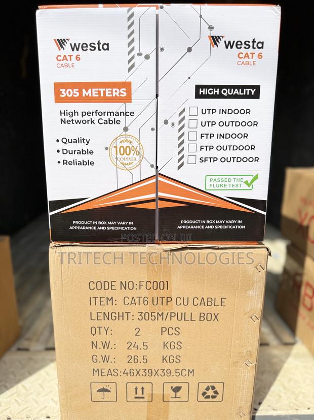 Westa Cat6 Cable 305m Utp Pure Copper Passed the Fluke Test| photo 3