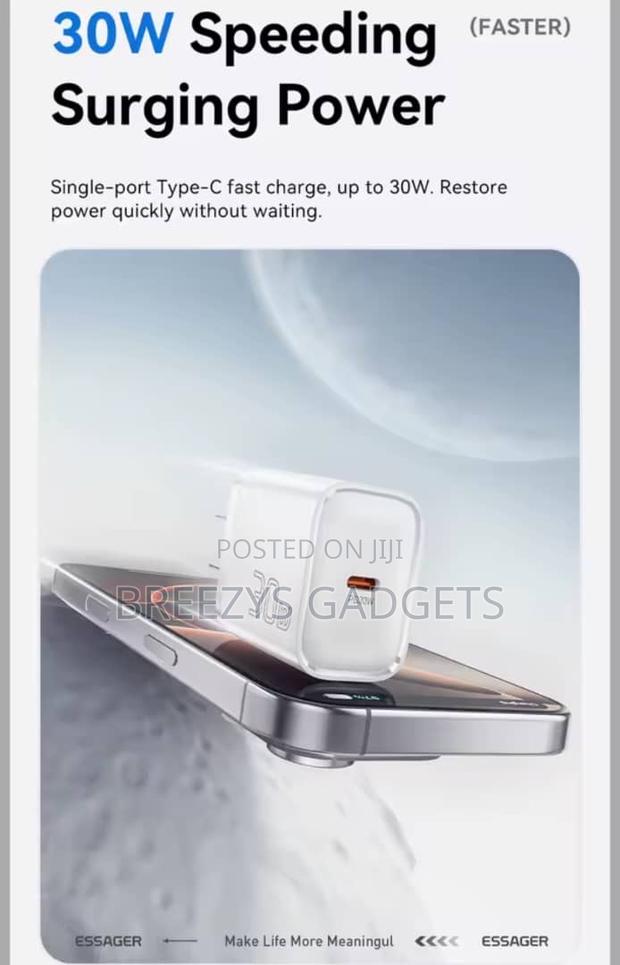 Essager 30w Type C Charger Pd Qc3.0 Fast Type C Charger For iPhone photo 3