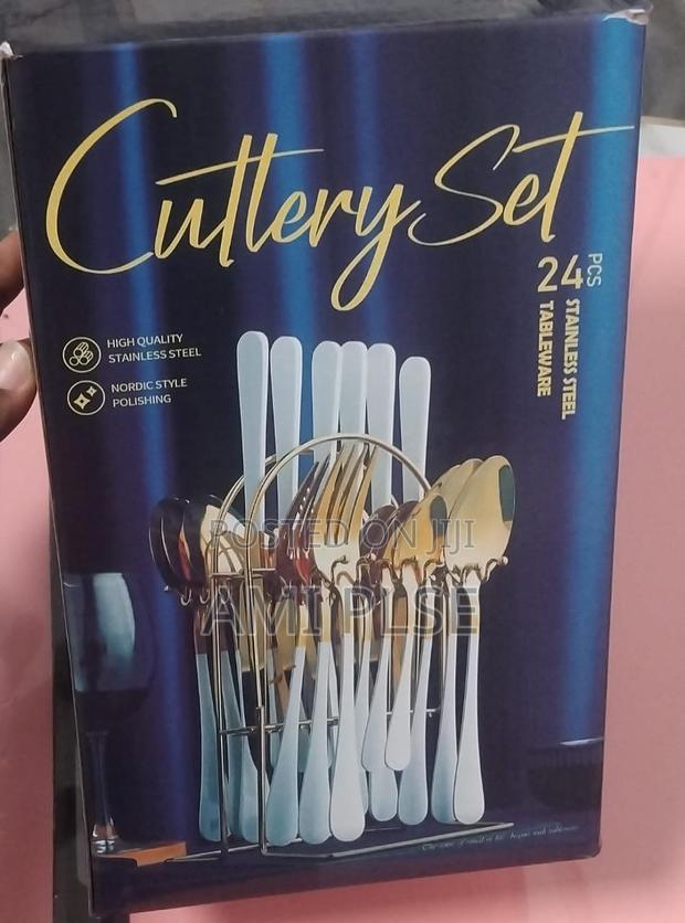 24pcs Gold Cutlery Set 160gh