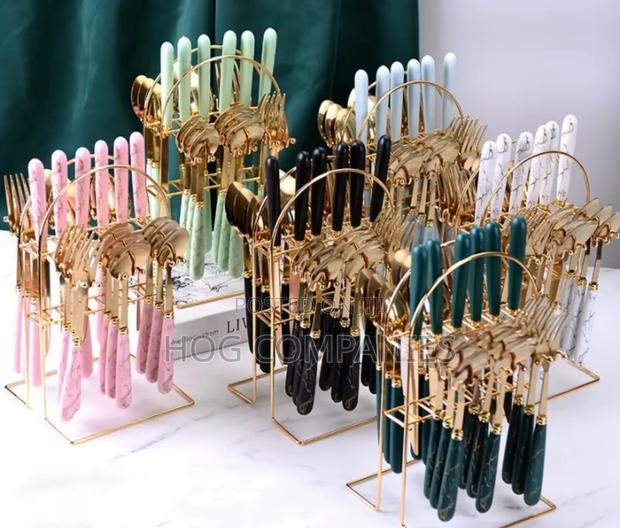 24 Pieces Steak Fourchette Cutlery Set Flatware Sets photo 3