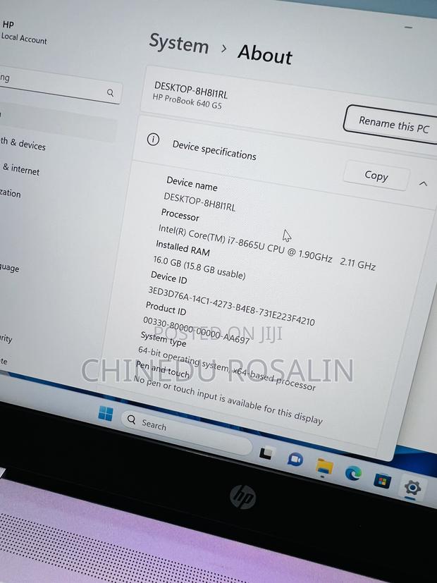 Laptop HP ProBook 640 G5 16GB Intel Core I7 SSD 256GB photo 3
