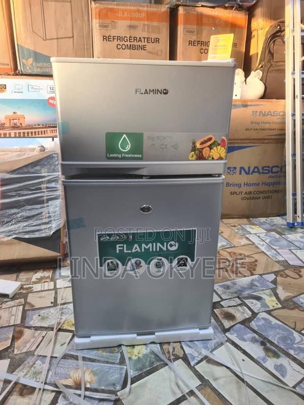 Original Flamingo 80 Liters Double Double Door Table Top Refrigerator