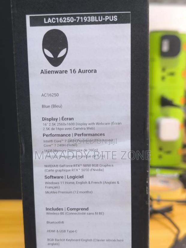 New Laptop Alienware M15 R3 16GB Intel Core Ultra 7 SSD 1T
