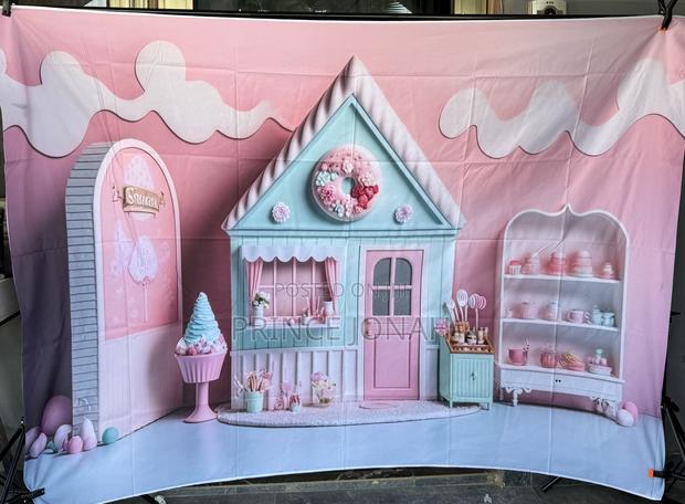 Mehofond Photography Background Summer Pink Ice Cream Shop Candy House