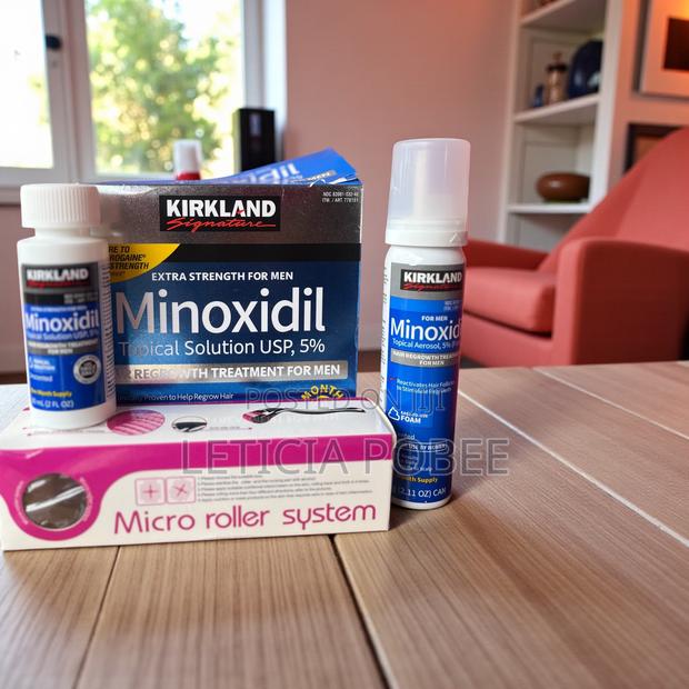 Complete Hair Growth Kit Derma Roller + Kirkland Minoxidil 5%Oil&Foam