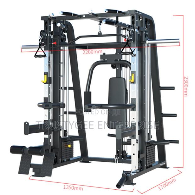 Commercial Smith Machine With 100kg Weight Plates ,Commercial Bench photo 4