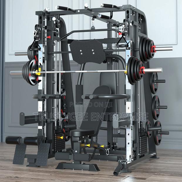 Commercial Smith Machine With 100kg Weight Plates ,Commercial Bench photo 7