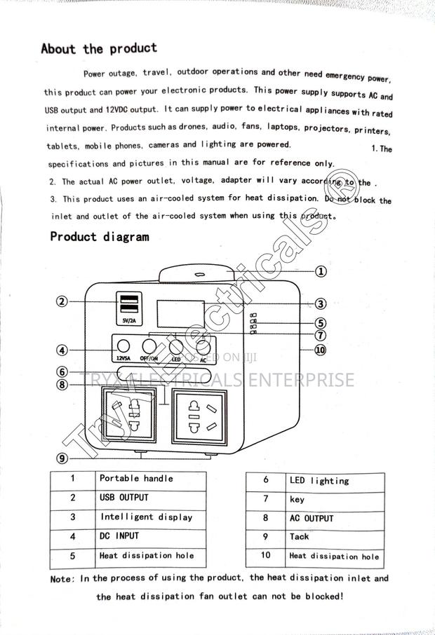 Portable Power Station - 300w - Complete photo 3