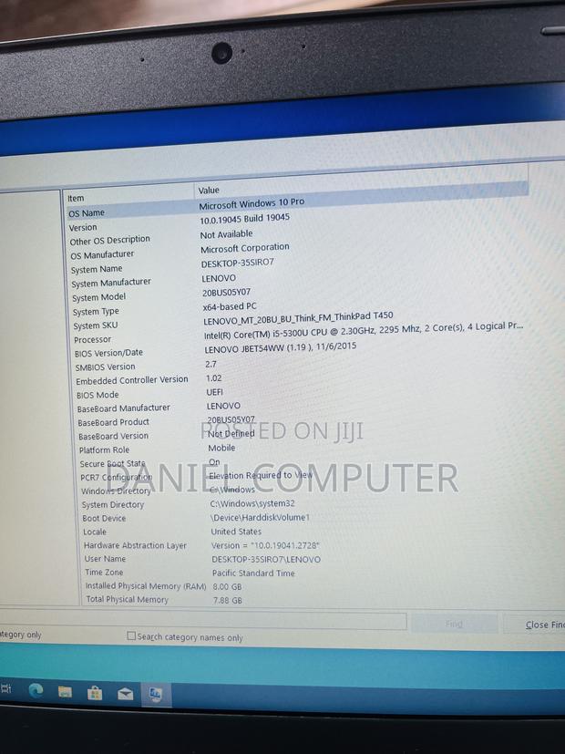 Laptop Lenovo ThinkPad T450 8GB Intel Core i5 SSD 256GB photo 8