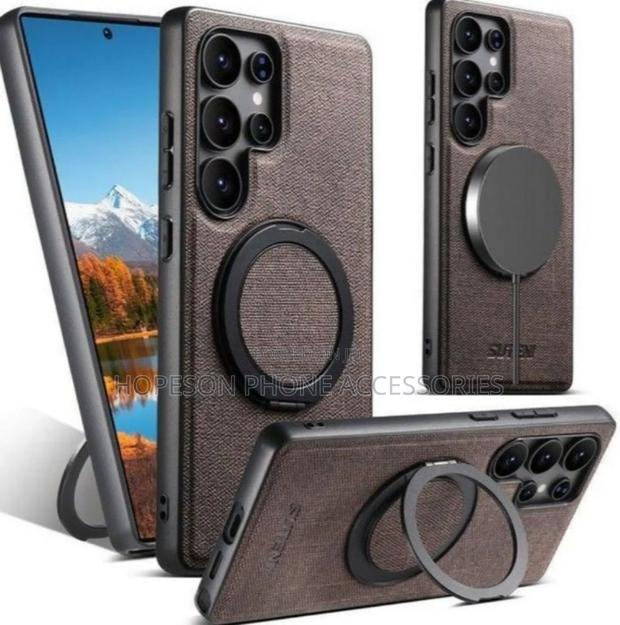 Classic Leather Cases With Supporting Ring Stand for Samsung · Photo 3