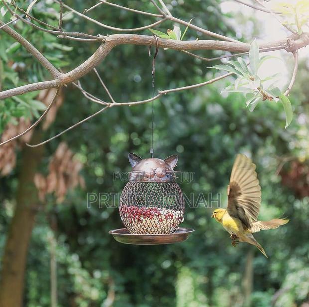 Bird Feeders Hanging Squirrel Proof Hanging Bird Feeder Cat Shape photo 2