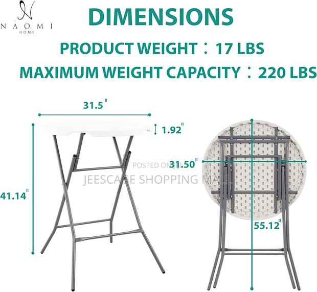 Round Foldable Table , Camping Tables for Living Room and Outdoor