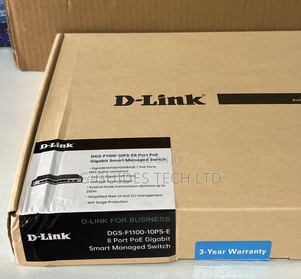 D-Link 8-Port Poe Gigabit Smart Managed Switch DGS-F1100-10ps-E photo 4
