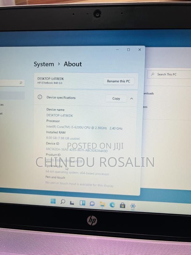Laptop HP EliteBook 840 G3 8GB Intel Core I5 SSD 256GB photo 3