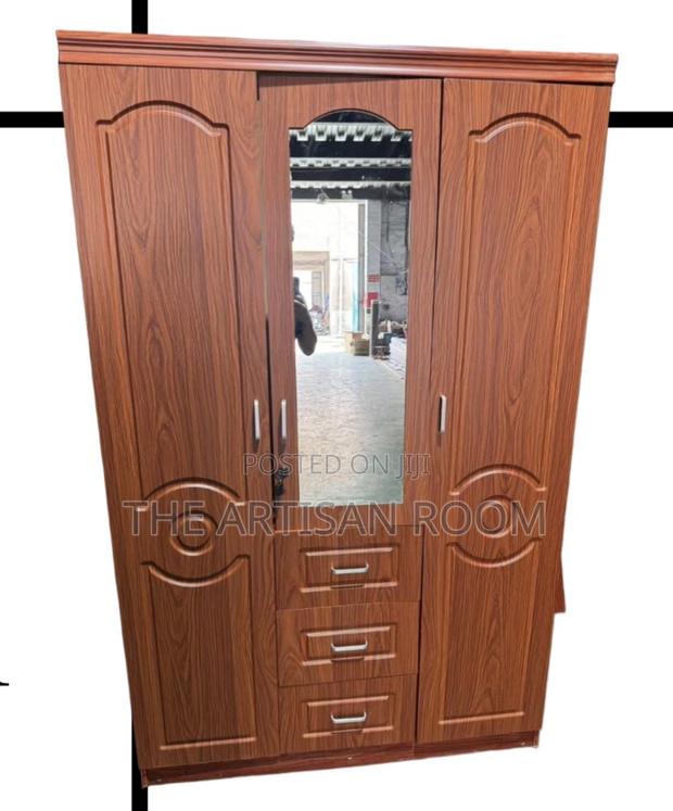 Brown Royal Crest 3-Door Wardrobe