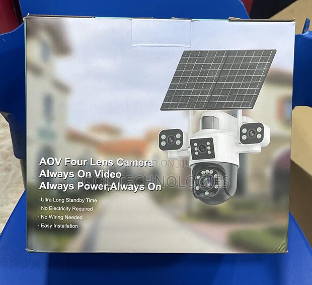 Solar Camera 4g Aov Four Lens Camera Always on Video Always Power
