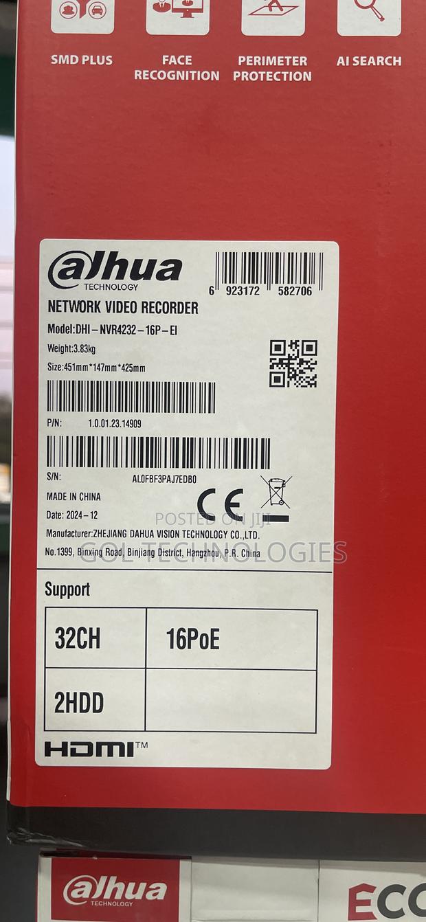 Dahua 32ch Poe NVR Network Video Recorder Dhi - Nvr4232- 16p- Ei photo 3
