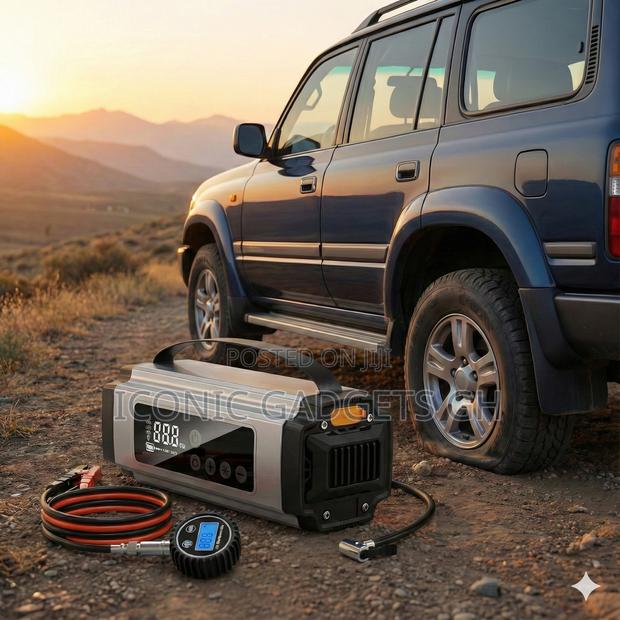 2-in-1 Portable Car Jump Starter Air Compressor