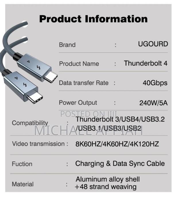 Uguord Thunderbolt 4 Cable photo 6