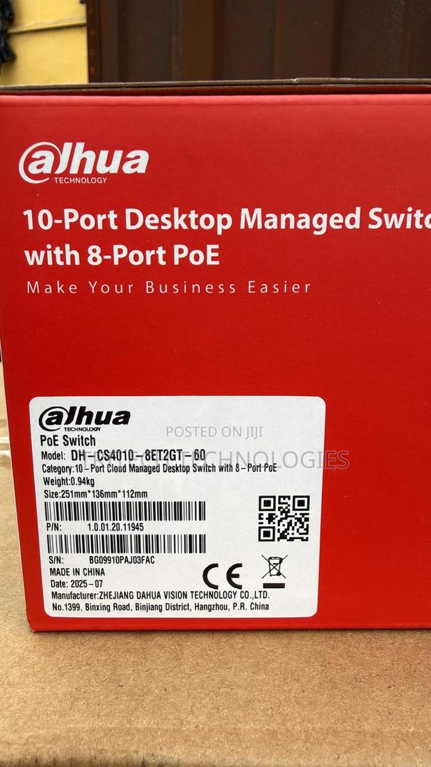 Dahua 8-Port Poe Switch Cs4010-8et2gt-60 10-Port Cloud Managed photo 3