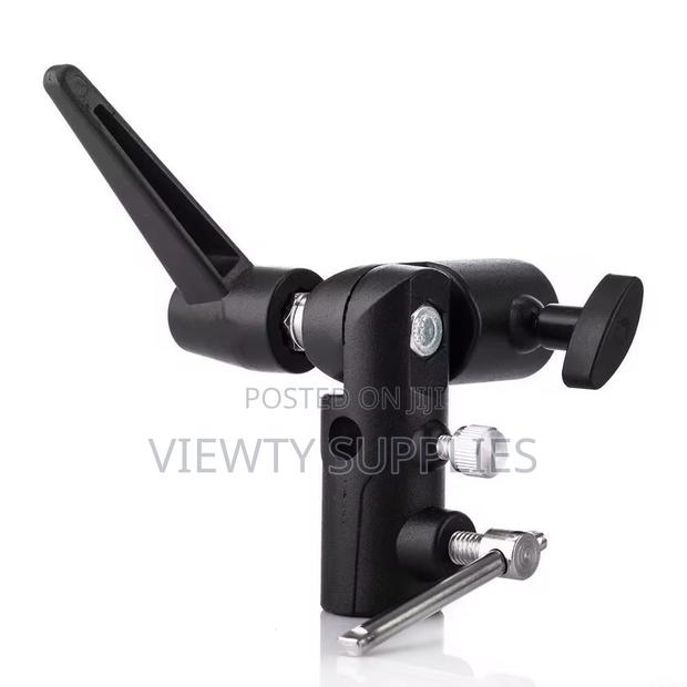H-Type Swivel Tilt Metal Umbrella Softbox Holder Flash Bracket Adapter photo 2