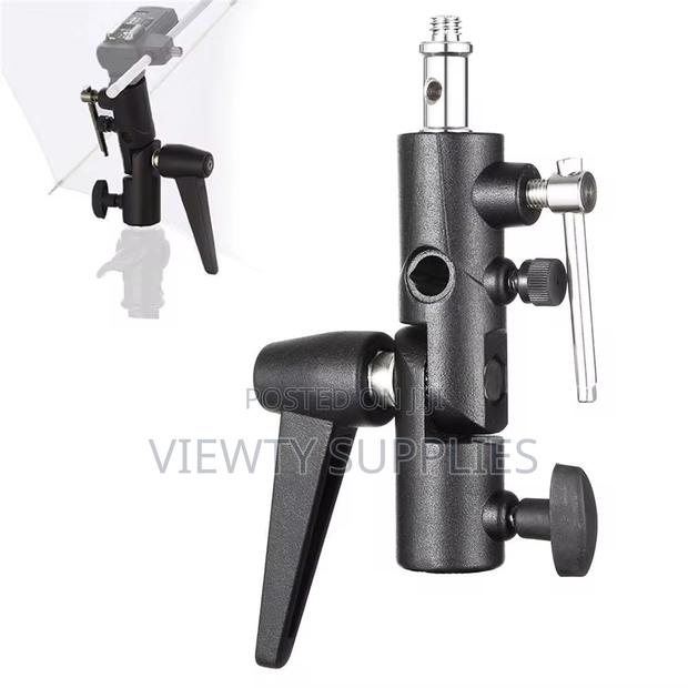 H-Type Swivel Tilt Metal Umbrella Softbox Holder Flash Bracket Adapter