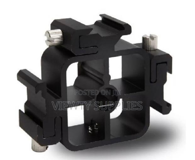 Multi-Functional 3-Head Hot Shoe Adapter Extension Bracket Mount