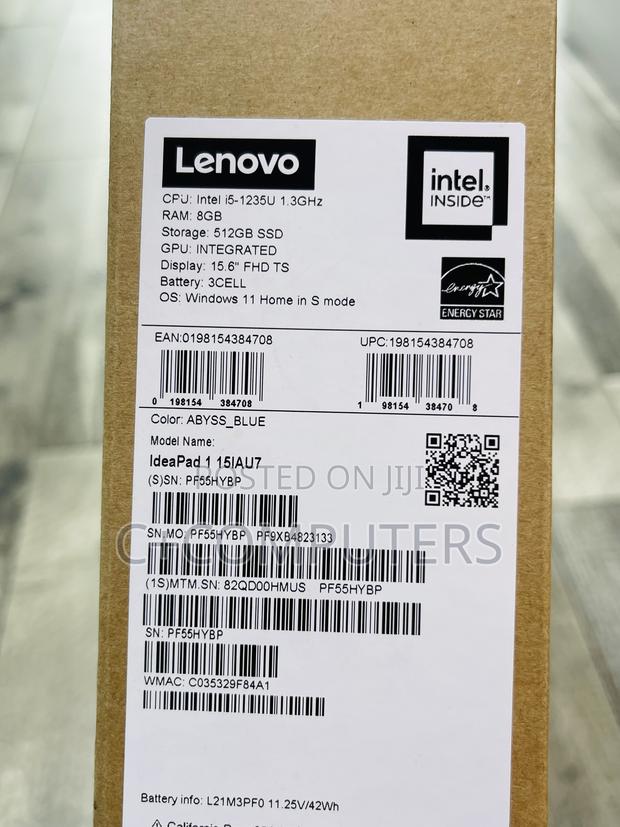 New Laptop Lenovo IdeaPad 1 8GB Intel Core I5 SSD 512GB