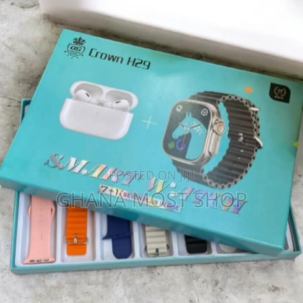 Crown H29 Smart Watch With Airpod 7+1 in Box(8644) photo 2