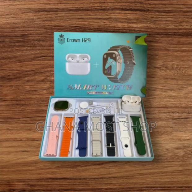 Crown H29 Smart Watch With Airpod 7+1 in Box(8644) photo 3