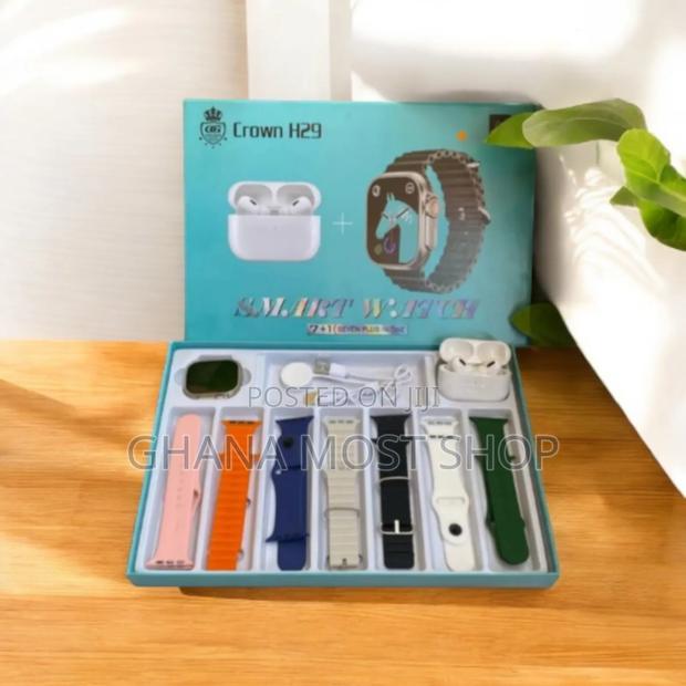 Crown H29 Smart Watch With Airpod 7+1 in Box