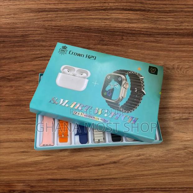 Crown H29 Smart Watch With Airpod 7+1 in Box