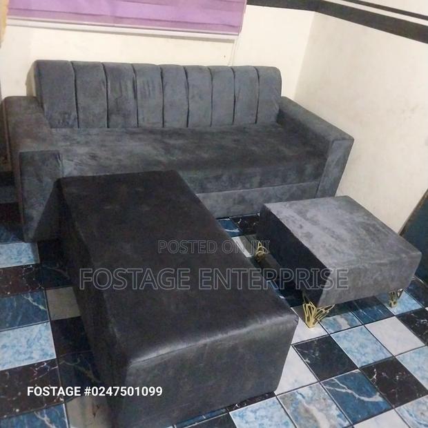 Suede Ash Brand New L Shape Sofa With A Centre Table ,Free Delivery photo 2